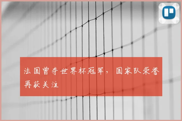 法国曾夺世界杯冠军，国家队荣誉再获关注